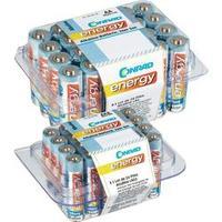 conrad energy battery set aa aaa 48 pcs incl case