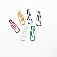 Coke Style Colorful Paper Clips (Random Color, 10-Pack)