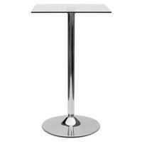 como poseur square table clear glass