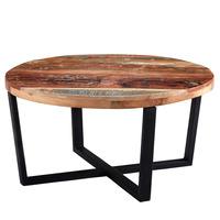 Coastal Wooden Round Coffee Table