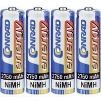 conrad energy rechargeable aa battery x4 pcs nimh 12v