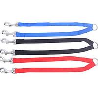 Collar Leash Safety Training Solid PU Leather Blushing Pink Blue