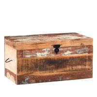 Coastal Wooden Coffee Table with Storage