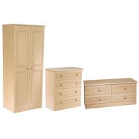 corrib bedroom set 3 corrib light oak 26 plain robe x1 with 4 drawer c ...