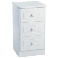 Coniston 3 Drawer Bedside Cabinet Cream