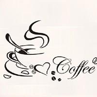 Coffee Quotewall Stickers Coffee Cup Coffeebeans Wall Stickers Home Decor Vinyl Home Decoration