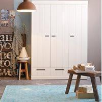 CONNECT Contemporary 3 Door Wardrobe with Storage in White