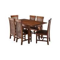 colonial extending table and 6 chairs