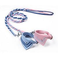 collar leash safety training solid pu leather blushing pink blue