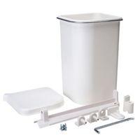 Cooke & Lewis White Plastic Square Integrated Swing-Out Bin 5L