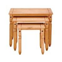 Corona Solid Pine Nest of Tables