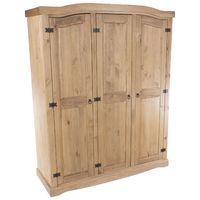 Corona 3 Door Pine Wardrobe