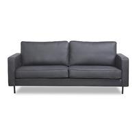 Connor Faux Leather 3 Seater Sofa Black
