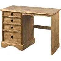 corona waxed pine 4 drawer dressing table