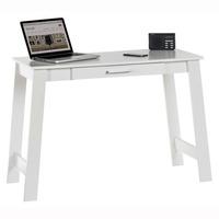 Colorado Laptop Desk In Soft White With 1 Drawer