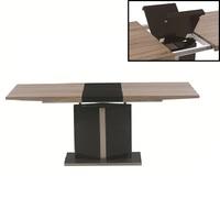 Coaster Extendable Dining Table In Walnut And Brown High Gloss