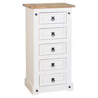 Corona 5 Drawer Narrow Chest