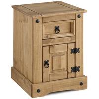 corona petite bedside cabinet white