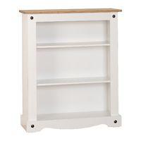 Corona White Low Bookcase