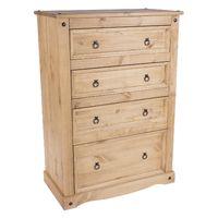 Corona 4 Drawer Pine Chest Corona 4 drawer pine chest