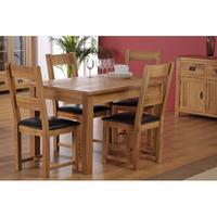 corrick dining table in american white oak and 4 chairs