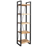 Cosmo Industrial Narrow Bookcase