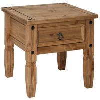 Corina Wooden Lamp Table With Drawer