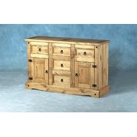 Corona Wooden Sideboard With 2 Doors And 5 Drawers