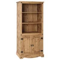 Corina 2 Door Bookcase In Waxed Pine