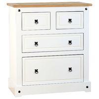 corona white 2 over 2 drawer chest