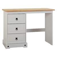 corona grey 3 drawer dressing table