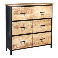 Cosmo Industrial 6 Drawer Chest