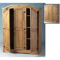 Corona 3 Door Wardrobe in Distressed Pine