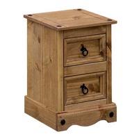 corina 2 drawer petite bedside cabinet