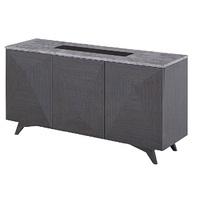 copenhagen marble top sideboard with wood effect high gloss