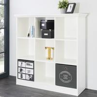 country wide bookcase small in white with 9 compartments