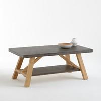 concrite coffee table with concrete effect top