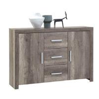 Country33 Wild Oak Finish 2 Door Sideboard With 3 Drawers
