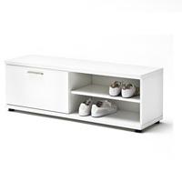 Corona Hallway Bench In White Gloss With Storage