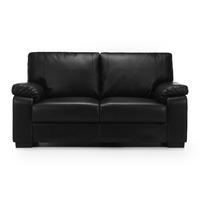 Columbia Leather 2 Seater Sofa Black