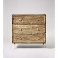 Columbus Chest of Drawers in mango wood & brass