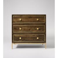 Columbus Chest of Drawers in mango wood & brass