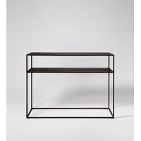 Coppola console table in Black steel & deep bronze