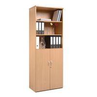 COMBINATION UNIT 1 FIXED+4 ADJ SHELVES W800XD500XH2140 BEECH