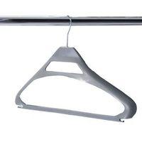 COAT HANGERS, CONVENTIONAL SILVER PLASTIC QTY:100