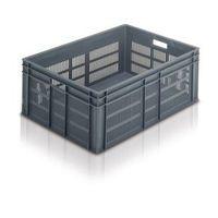 CONTAINERS - PLASTIC -STACKING COLOUR GREY