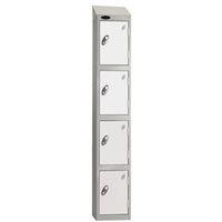 colour door locker with sloping top 4 door depth 305mm silver bodywhit ...