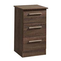 Contrast 3 Drawer Bedside Cabinet