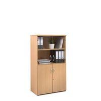 COMBINATION UNIT1 FIXED+2 ADJ SHELVES W800XD500XH1440 OAK