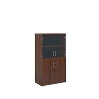 COMBINATION UNIT1 FIXED+2 ADJSHELVES W800XD500XH1440 WALNUT